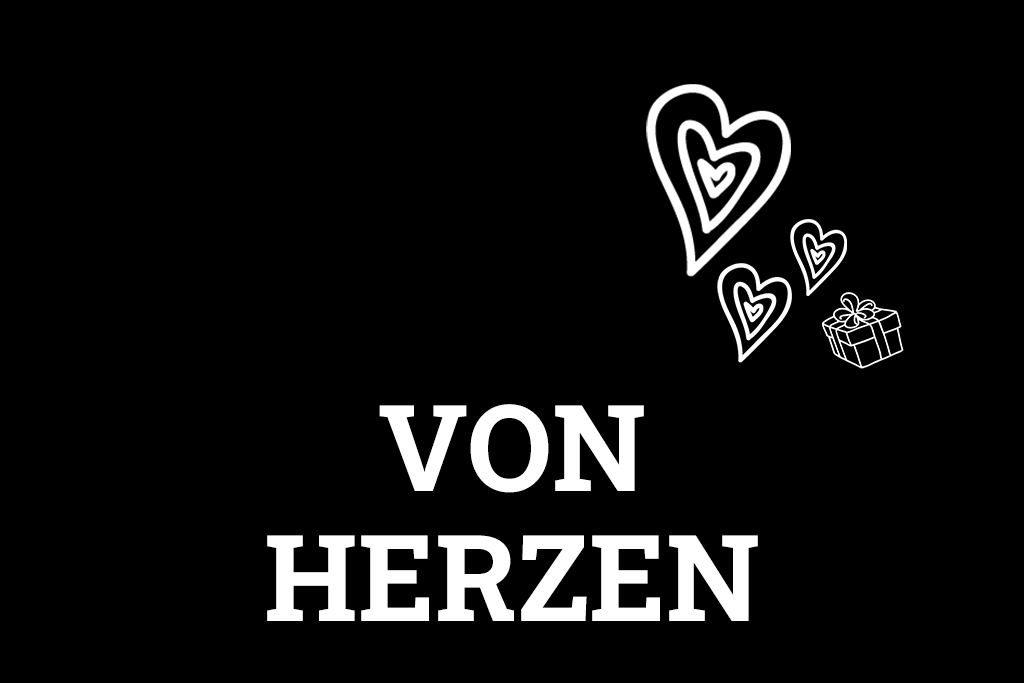 Kalieber Geschenkgutschein, der von Herzen kommt