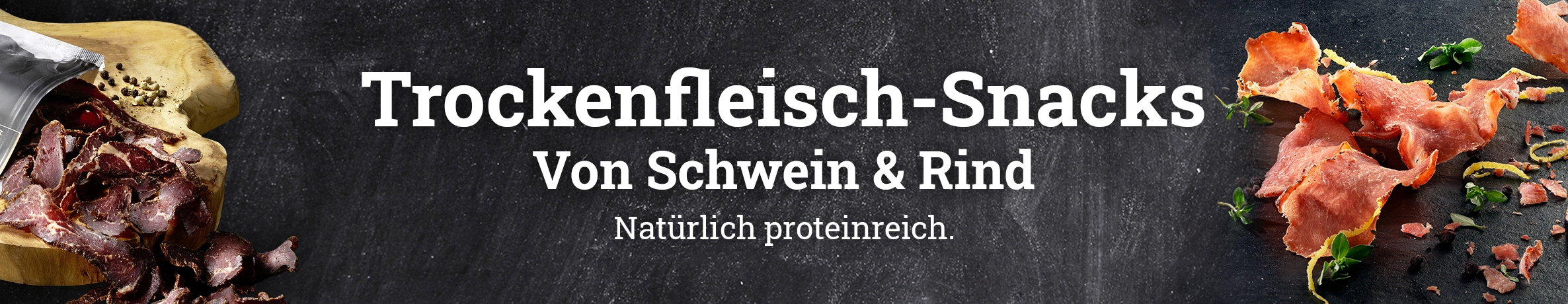 Trockenfleisch von Schwein und Rind