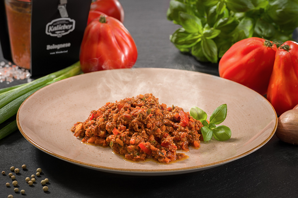 Bolognese vom Weiderind Teller mit Bolognese