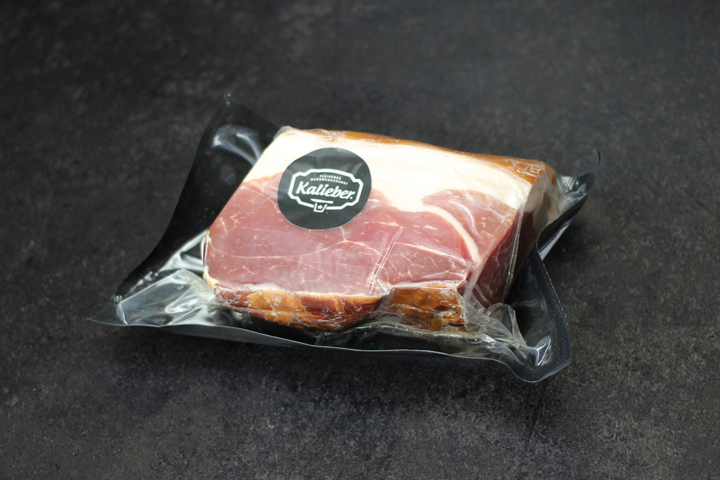 Packung Räucherschinken vom Bunten Bentheimer Schwein