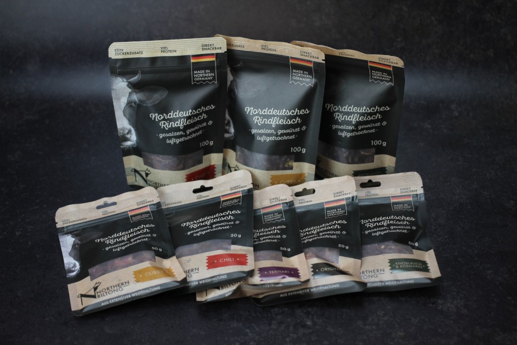 8 Tüten Northern Biltong Trockenfleisch