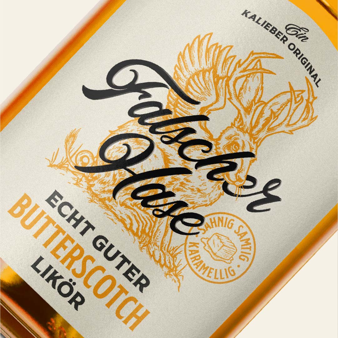 Flaschenetikett Falscher Hase