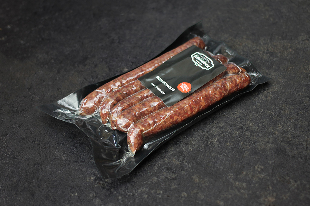 Packung mit 5 Rindsknackern vom Weiderind