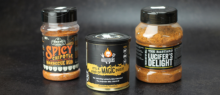 verschiedene BBQ-Rubs