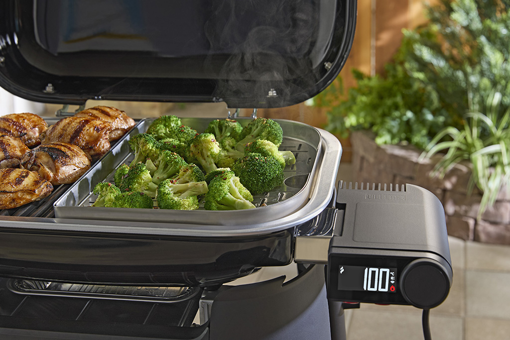 Weber Elektrogrill mit Fleisch & Gemüse