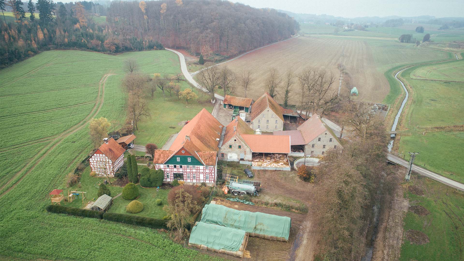 Hof Avermann von oben