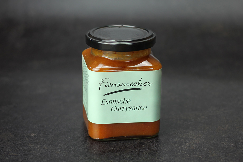 ein Glas Fiensmecker Exotische Currysauce 