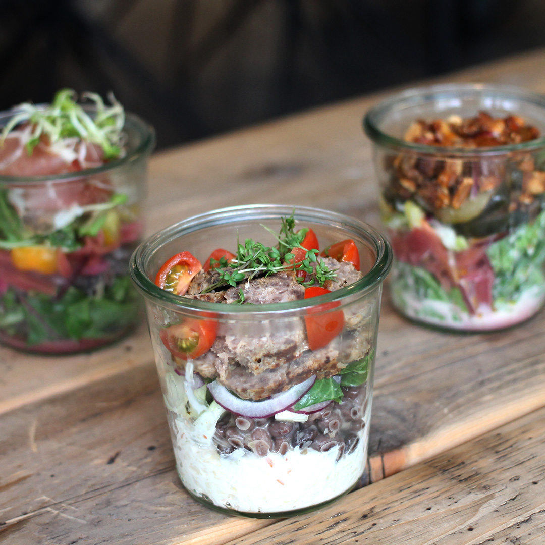 3 fertige Bowls im Weck-Glas