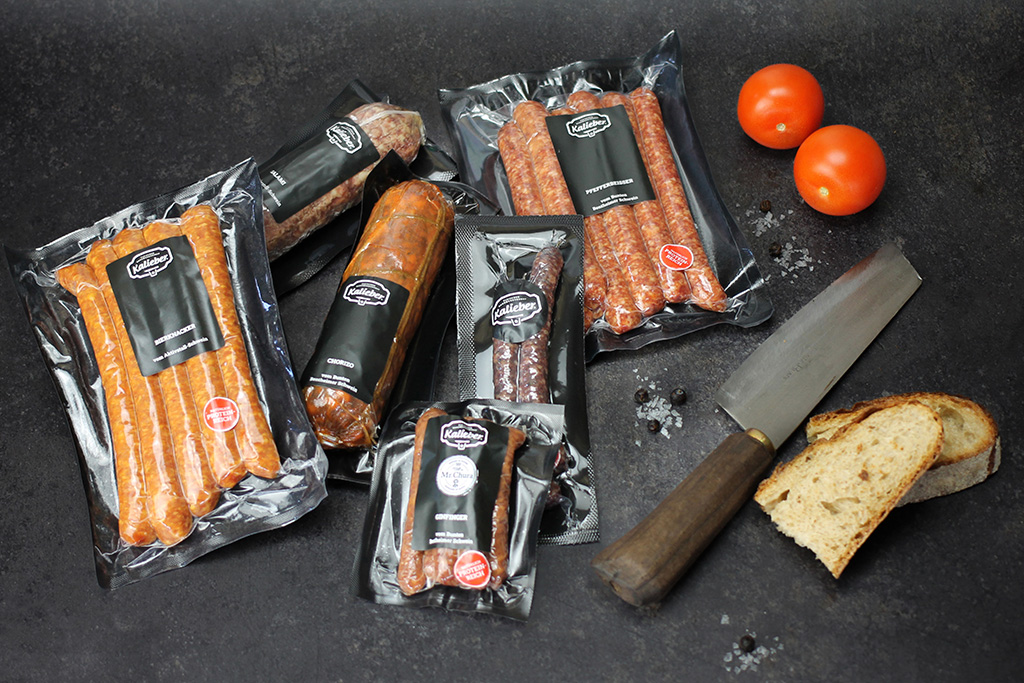 6 Wurstspezialitäten auf Schieferplatte