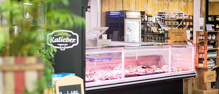 Fleischtheke im Kalieber STÜTZPUNKT