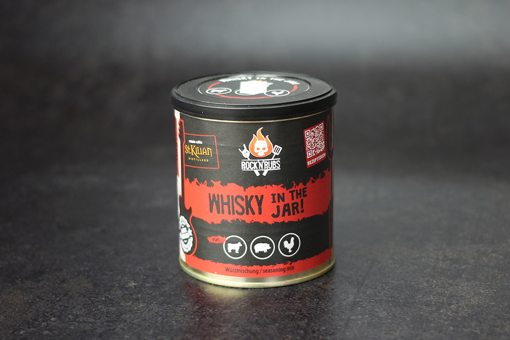 Rock’n‘Rubs Whisky in the jar!  Dose mit Gewürzmischung