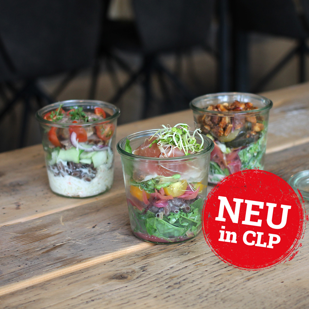 3 fertige Bowls im Weck-Glas