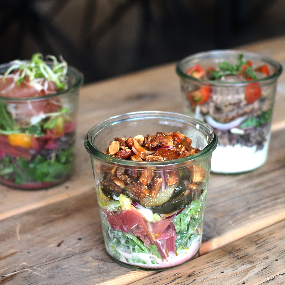 3 fertige Bowls im Weck-Glas