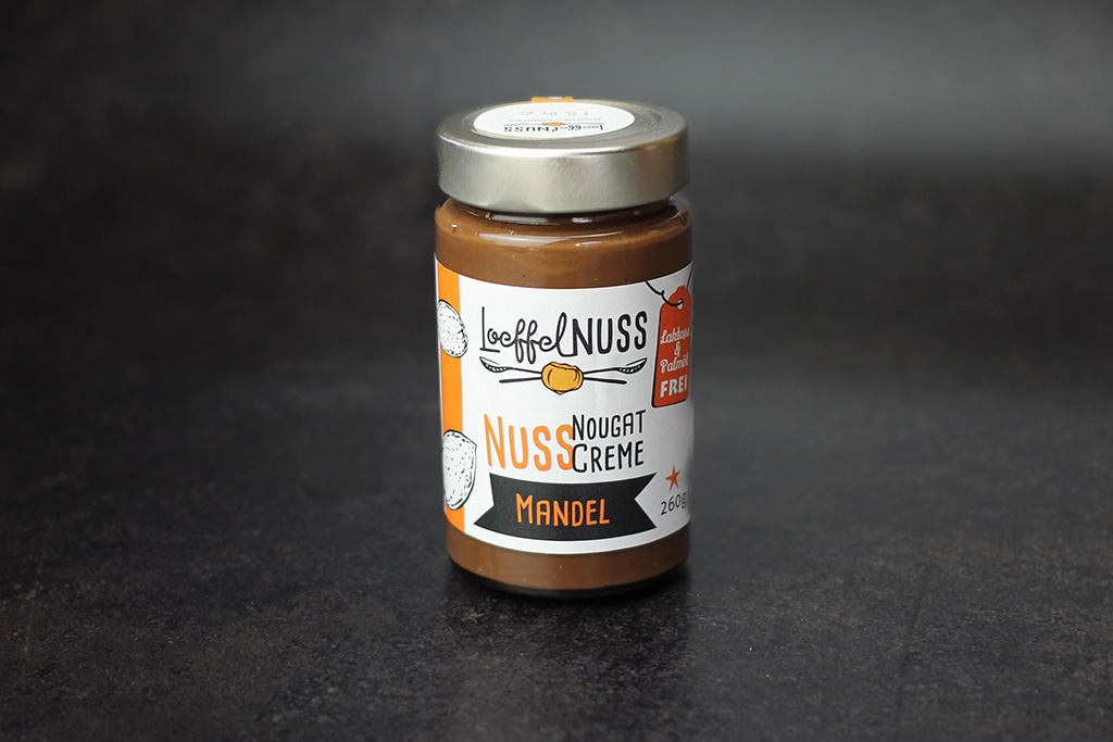 Löffelnuss Mandel Nuss-Nougat-Creme 260 g Glas mit Mandel-Nuss-Creme