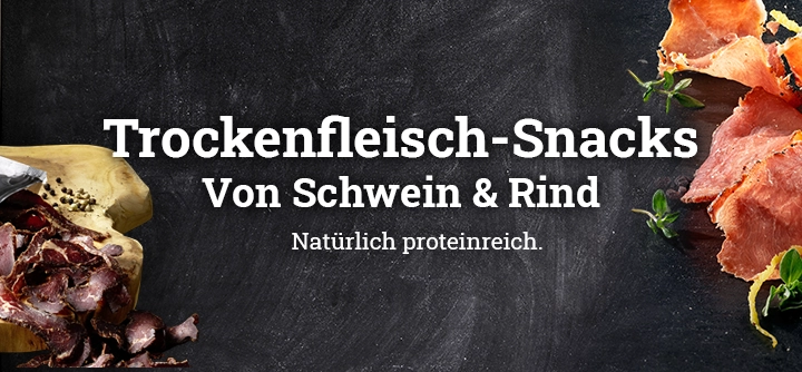 Trockenfleisch von Schwein und Rind