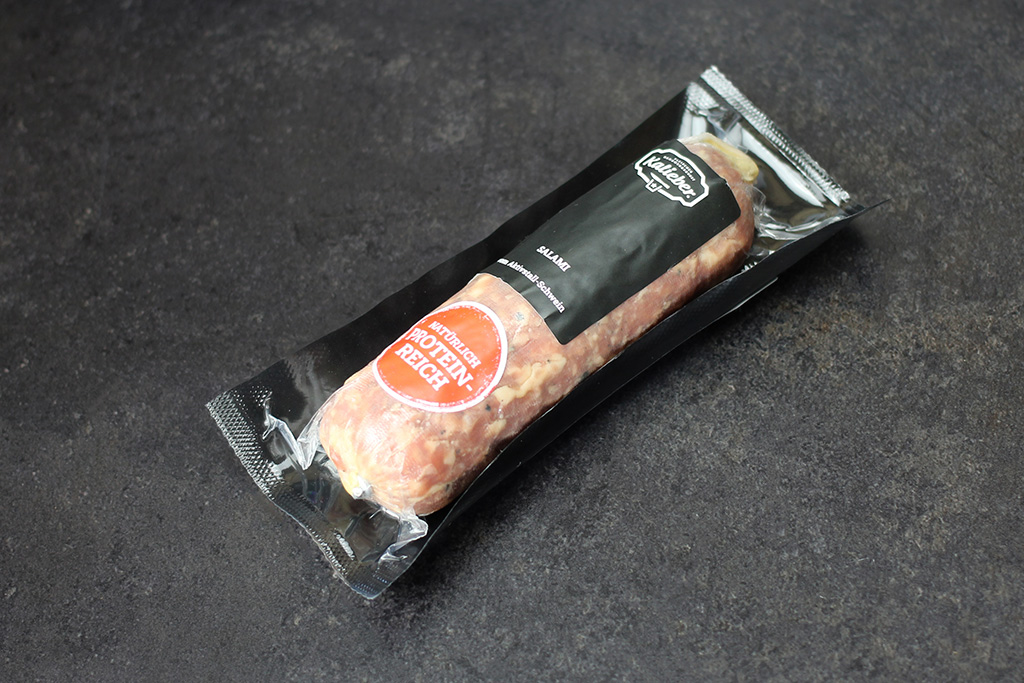 Packung Salami vom Aktivstall-Schwein