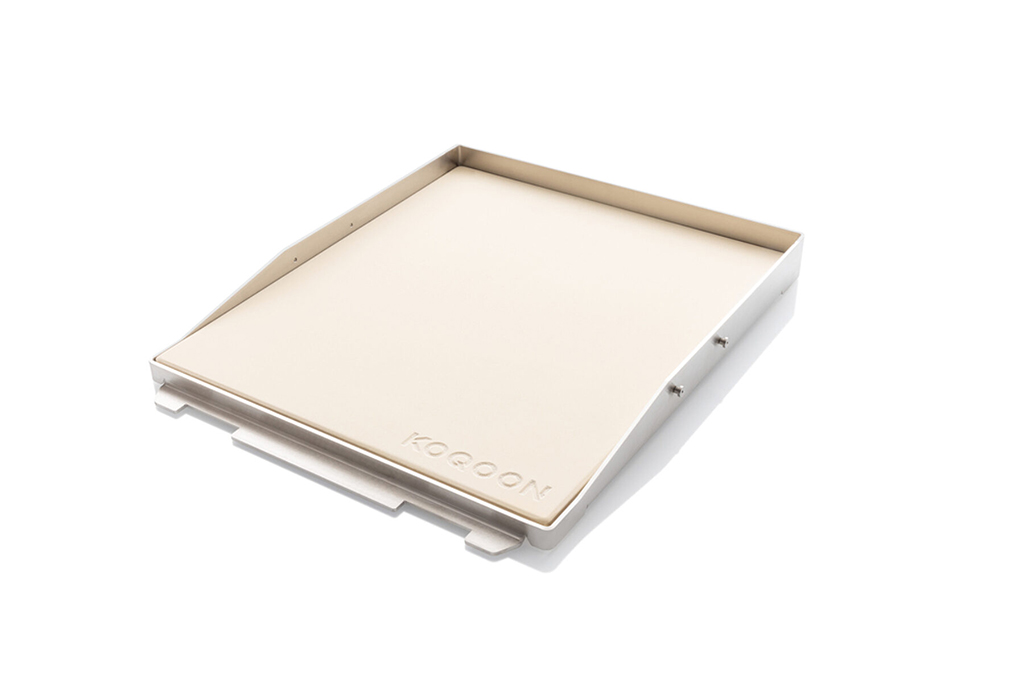 Pizzastein mit Edelstahl-Rahmen