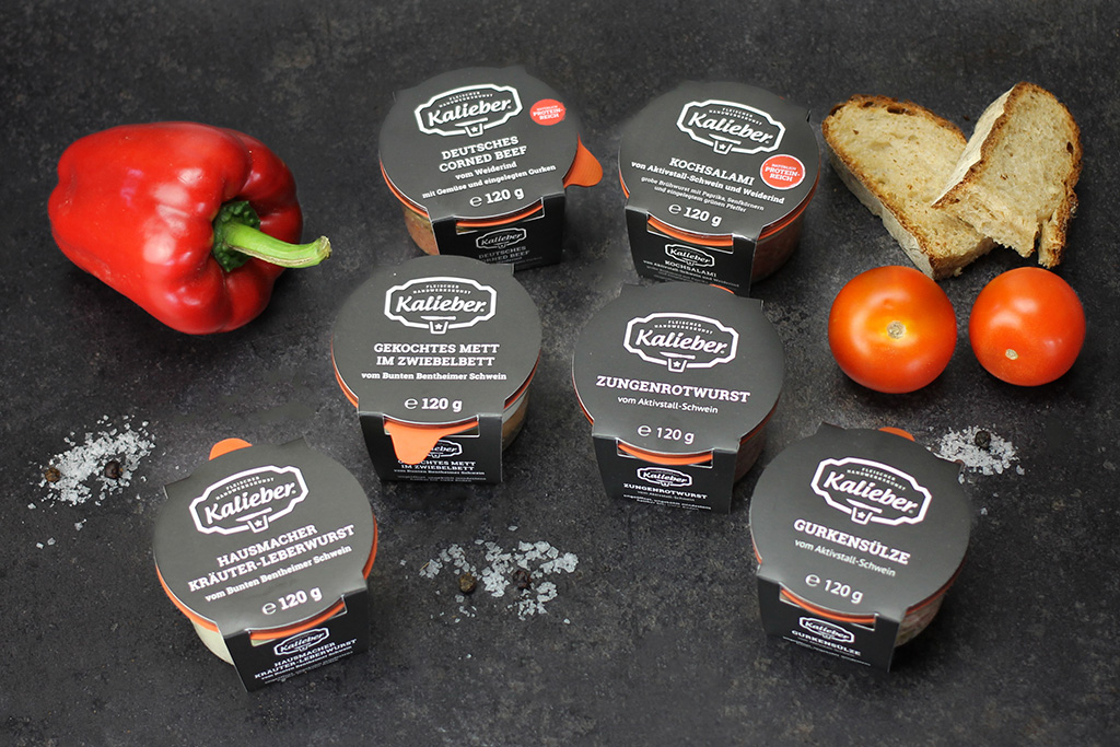 6 Weckgläser mit Wurstspezialitäten