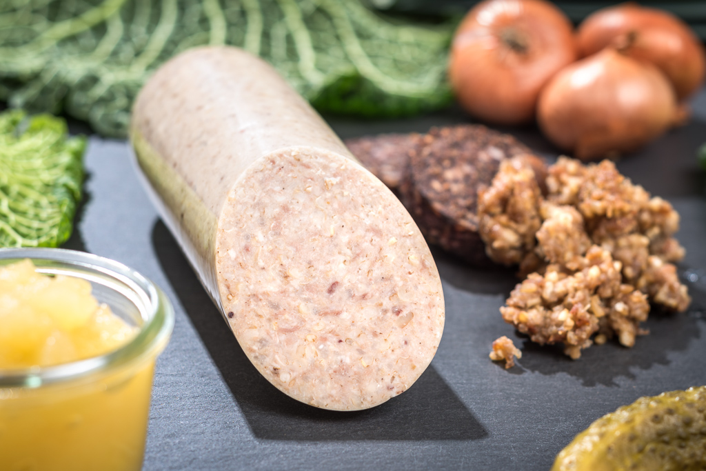 Grützwurst vom Aktivstall-Schwein Grützwurst vom Aktivstall-Schwein