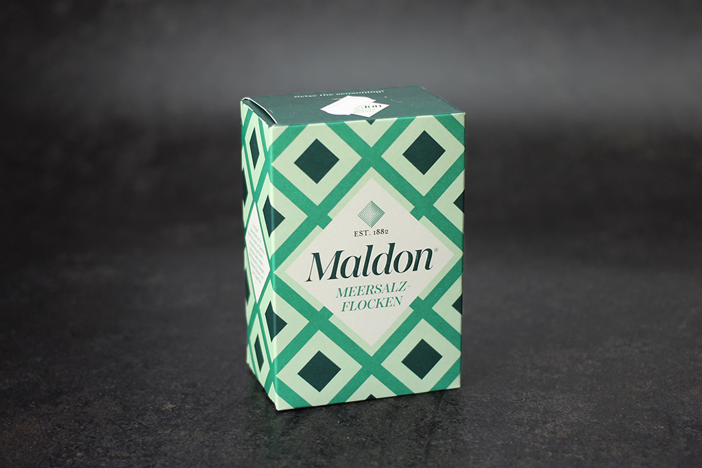 Maldon Meersalzflocken Salz 125 g  Packung Meersalzflocken