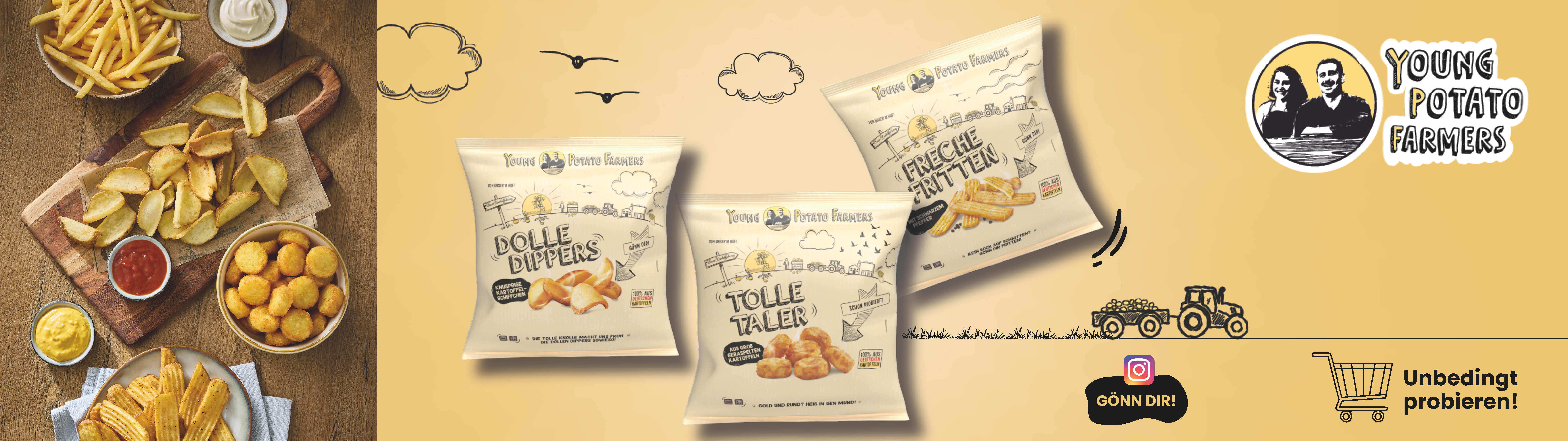 Fritten-Kreationen von Young Potato Farmers