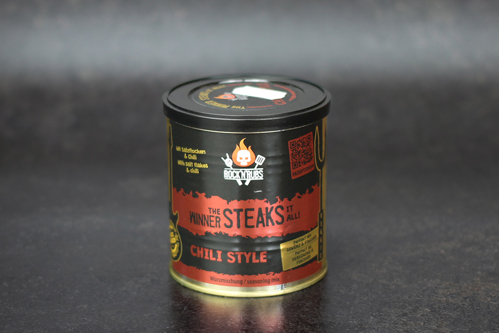 Rock’n‘Rubs The winner steaks it all! Chili Style  Dose mit Gewürzmischung