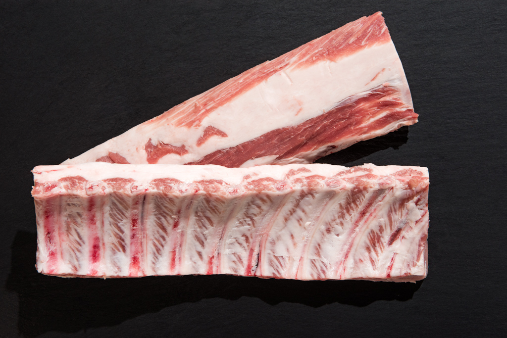 Spare Ribs vom Bunten Bentheimer Schwein 2 Spare Ribs vom Bunten Bentheimer Schwein