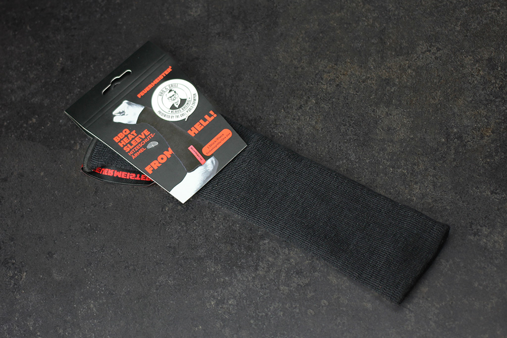 FEUERMEISTER BBQ Heat Sleeve Aramid schwarz Komfortabler & resistenter Hitzeschutzärmel aus schwarzem Aramid