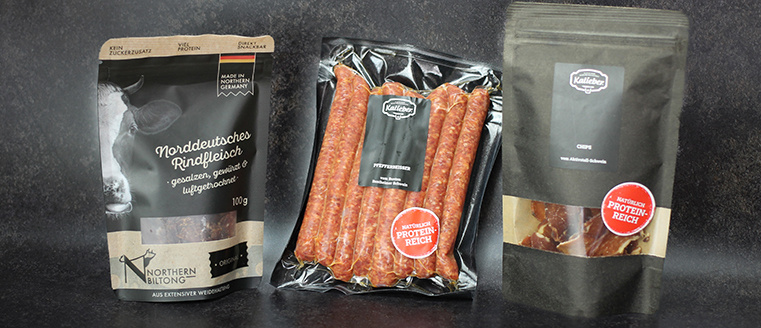 verschiedene Wurst-Produkte zum Snacken