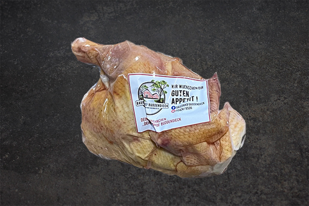 halber Weidegockel verpackt