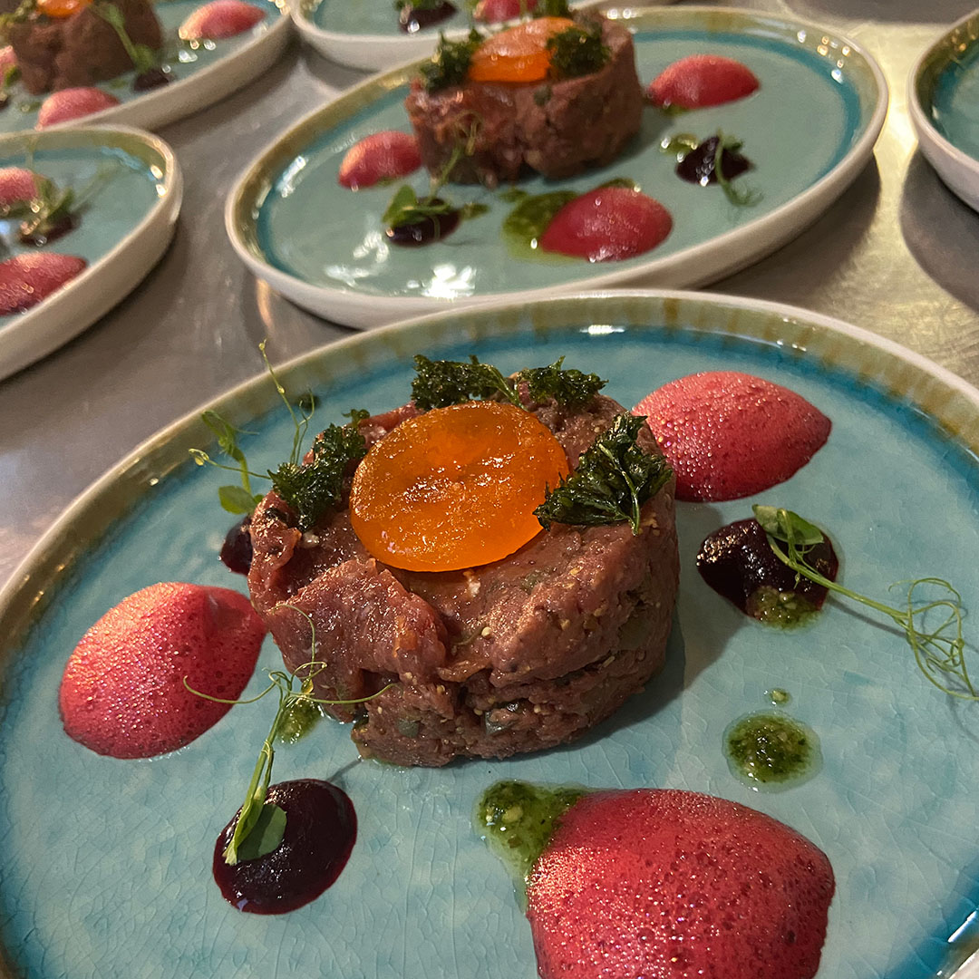 angerichtete Dessert-Teller