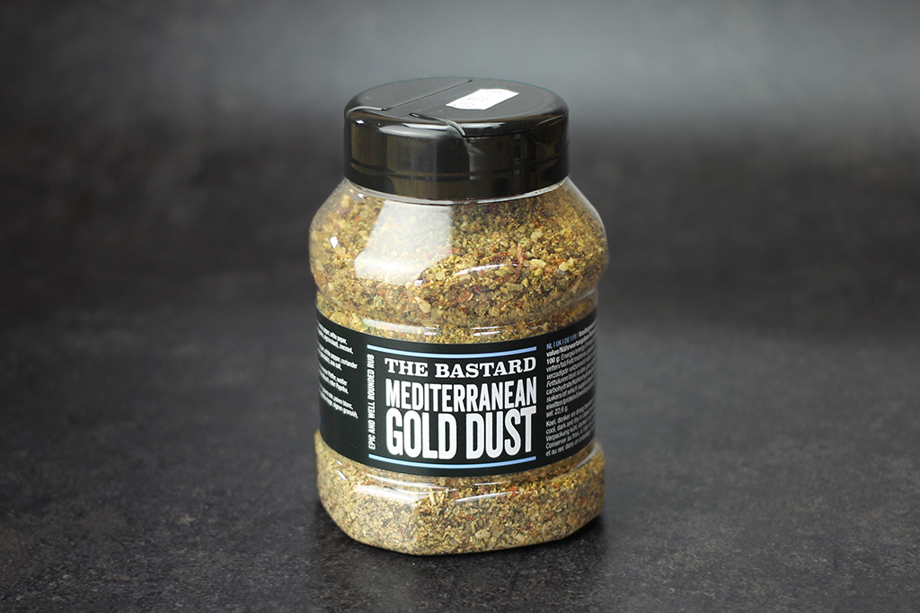 The Bastard Mediterranean Gold Dust BBQ-Rub  Dose mit BBQ-Gewürzmischung