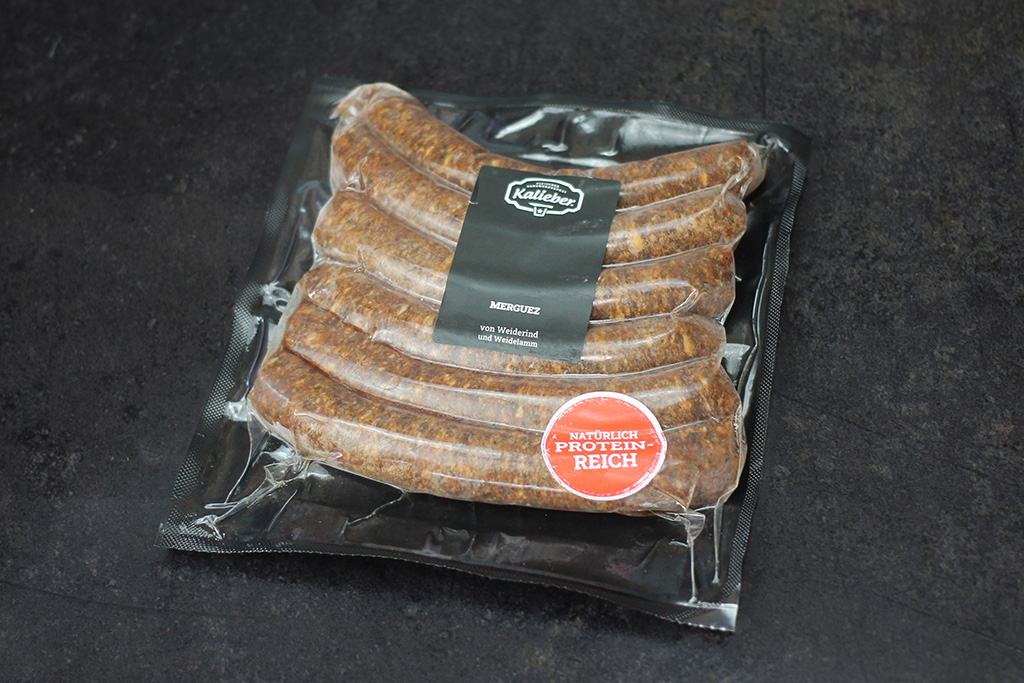 Merguez von Weiderind und Weidelamm  Packung Bratwurst